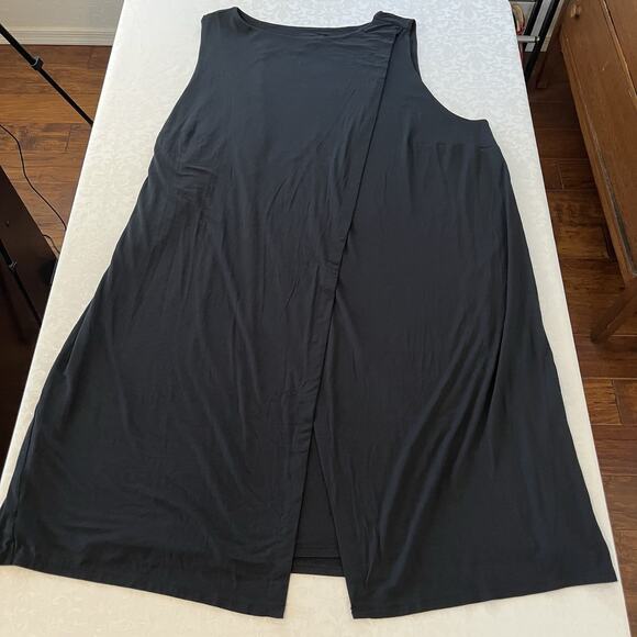 J Jill Wearever Collection Layered Maxi Dress Womens 3X Black Sleeveless Stretch - Picture 6 of 13